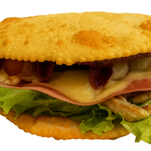 Pastel Burguer Frango Tudo